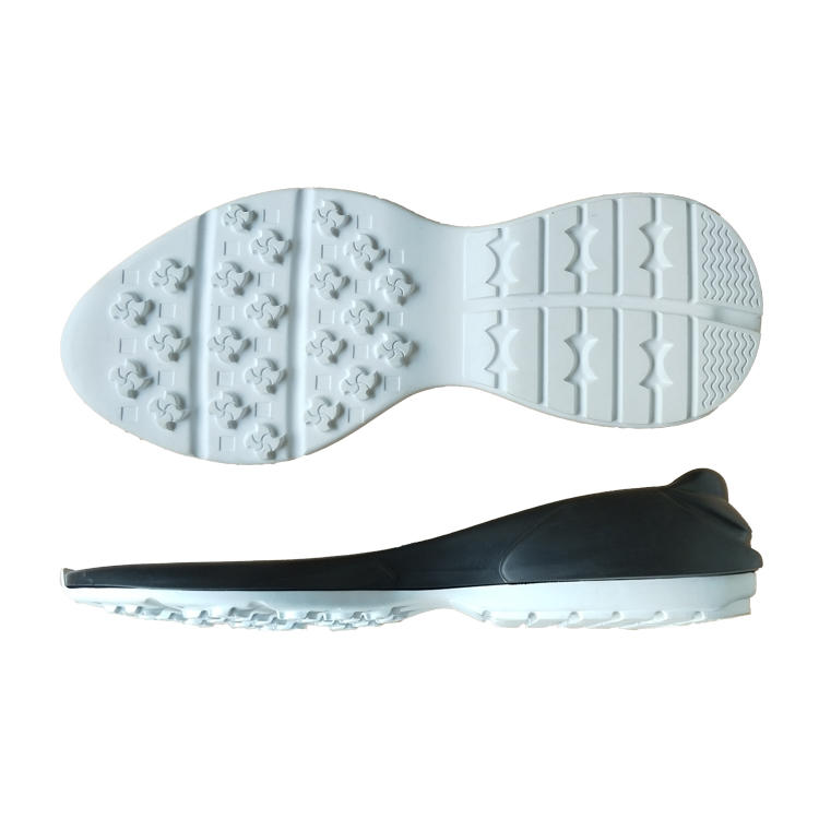 2020 fashion Rubber and PU lightweight casual shoes sole RB+PU Black and White