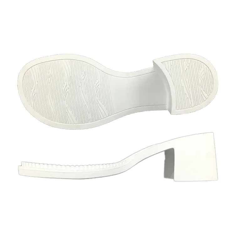 Elegant design square head high heel white rubber sole for women fashion shoes