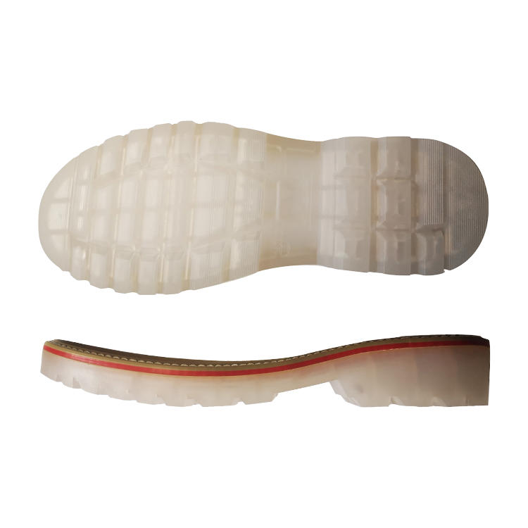Fashionable transparent TPR shoe soles with welt