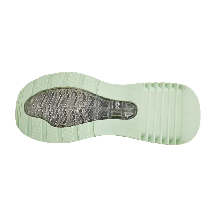 Comfortable multicolor transparent TPR sole for women sneaker