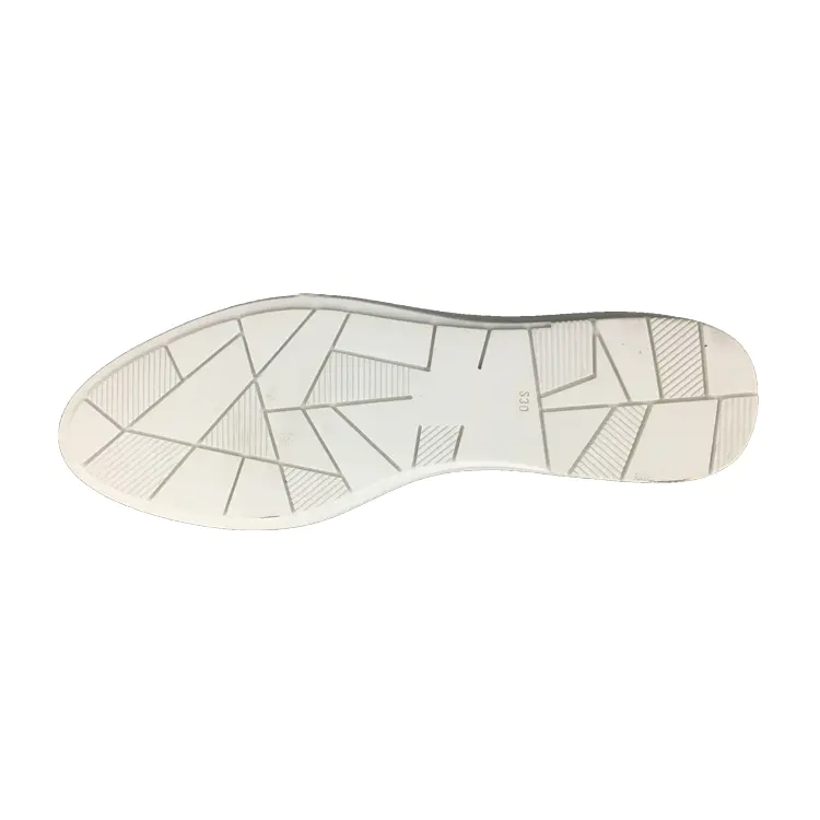 Latest design white women casual shoes rubber sole with geometric patterns