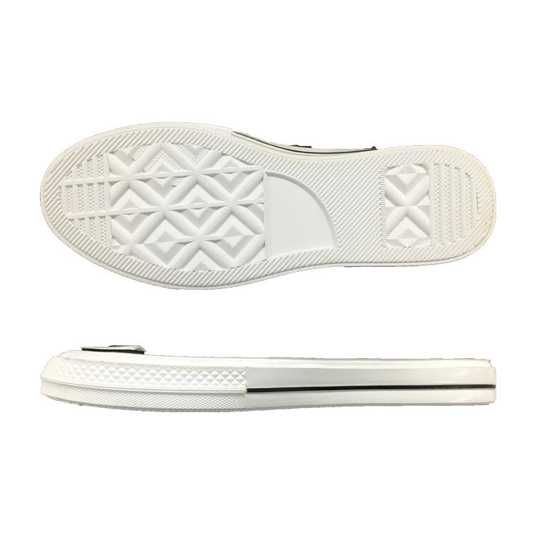 Fashion white rubber toe cap cold glue vulcanized rubber sole for casual wear