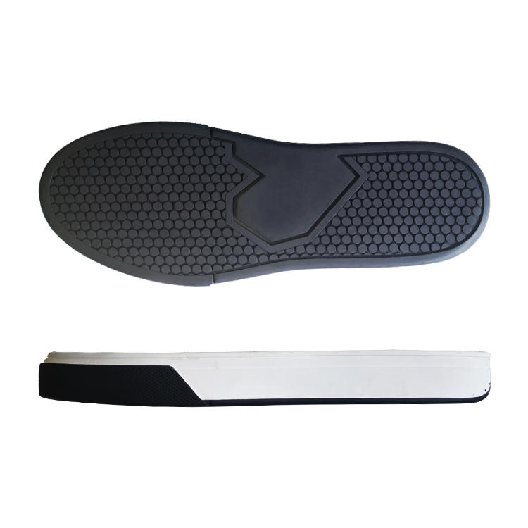New arrival casual fashion double color anti-slip wearable rubber sole for skateboard shoes