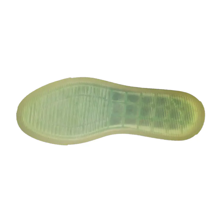 New arrival transparent transfer double color luminous light rubber sole for skateboard shoes